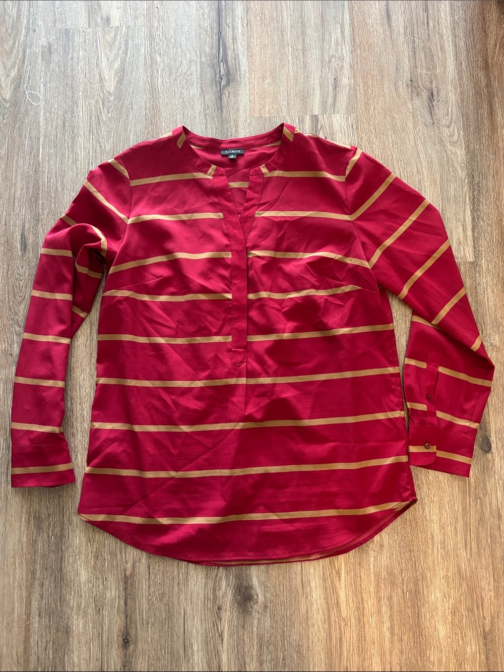 💛2 for $15! Talbots Striped Popover Blouse